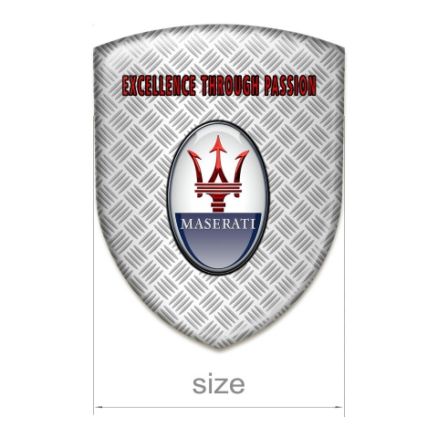 Maserati Silicone Car Decal Badge Mesh Effekt Base Red Label logo 