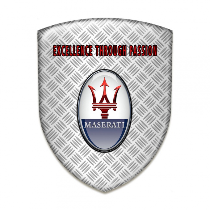 Maserati Silicone Car Decal Badge Mesh Effekt Base Red Label logo 