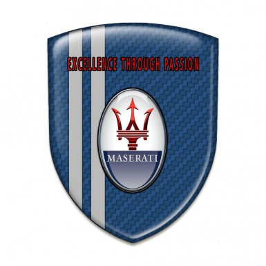 Maserati Silicone Shield Navy Blue Carbon and Grey Stripes Type 