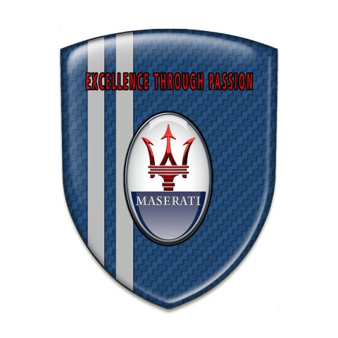 Maserati Silicone Shield Navy Blue Carbon and Grey Stripes Type 