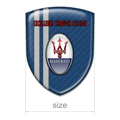 Maserati Silicone Shield Navy Blue Carbon and Grey Stripes Type 