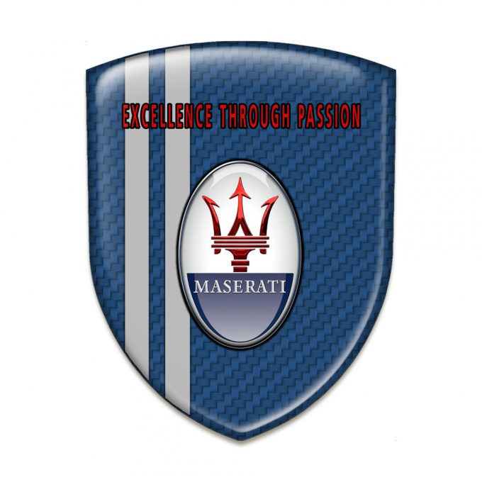 Maserati Silicone Shield Navy Blue Carbon and Grey Stripes Type 