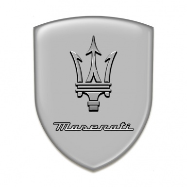 Maserati Silicone Emblem Premium Quality Grey Edition 