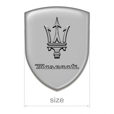 Maserati Silicone Emblem Premium Quality Grey Edition 