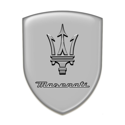 Maserati Silicone Emblem Premium Quality Grey Edition 