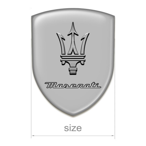 Maserati Silicone Emblem Premium Quality Grey Edition 
