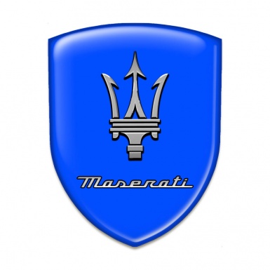 Maserati 3D Gel Emblem High End Blue edition 