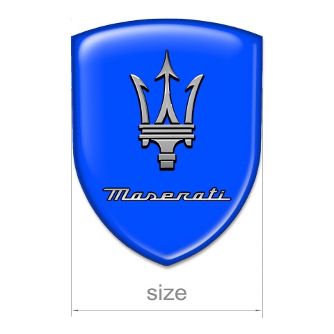 Maserati 3D Gel Emblem High End Blue edition 