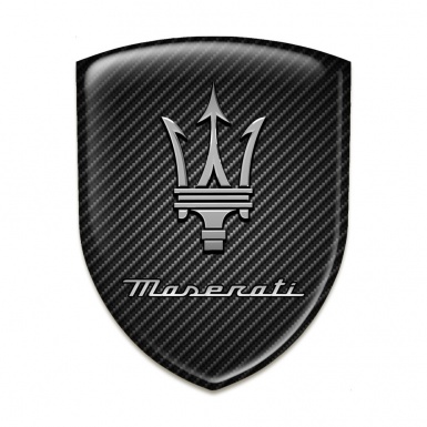 Maserati Car Accessories Badge Black Carbon Edition 