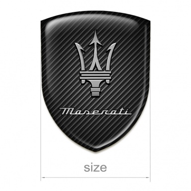 Maserati Car Accessories Badge Black Carbon Edition 