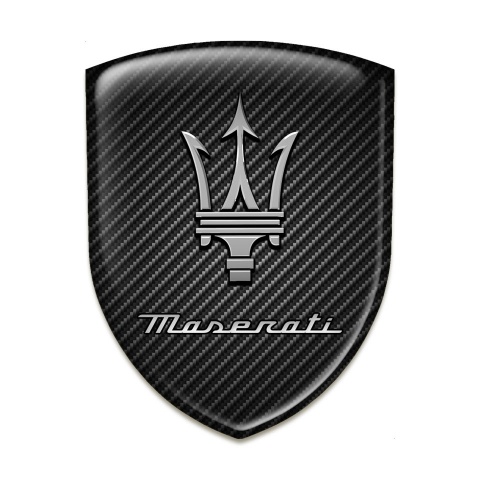 Maserati Car Accessories Badge Black Carbon Edition 