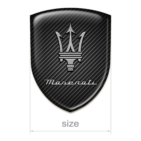 Maserati Car Accessories Badge Black Carbon Edition 