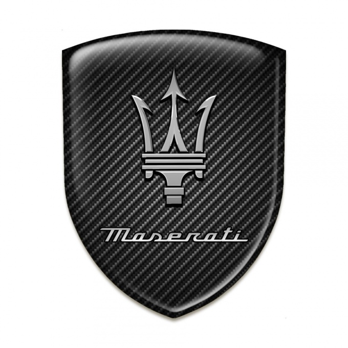 Maserati Car Accessories Badge Black Carbon Edition 