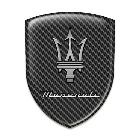 Maserati Self Adhesive Car logo Emblem Carbon Edition 