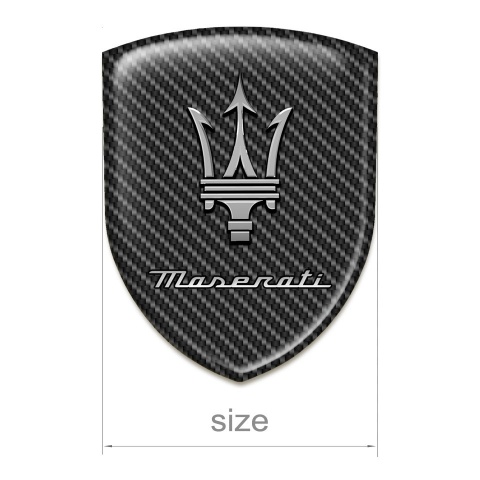 Maserati Self Adhesive Car logo Emblem Carbon Edition 