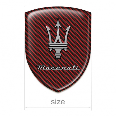 Maserati Car Interior Badge Red Carbon Edition 
