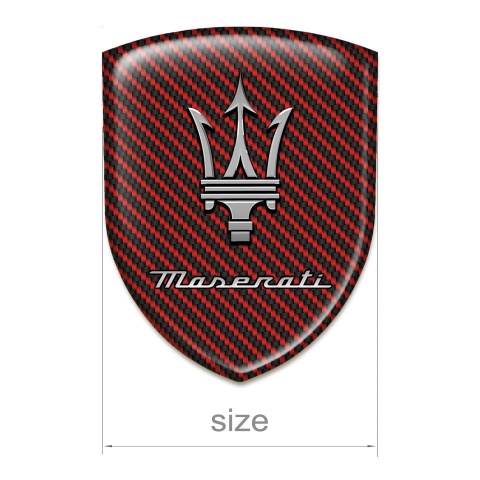 Maserati Car Interior Badge Red Carbon Edition 