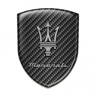 Maserati Silicone Badge High End Dark Carbon Design 