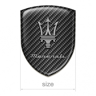 Maserati Silicone Badge High End Dark Carbon Design 