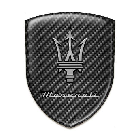 Maserati Silicone Badge High End Dark Carbon Design 