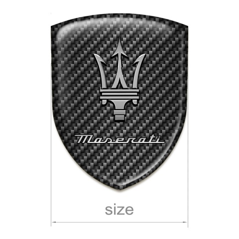 Maserati Silicone Badge High End Dark Carbon Design 