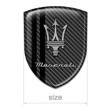 Maserati Emblem Interior Black Carbon Background with Black Lines Decoration