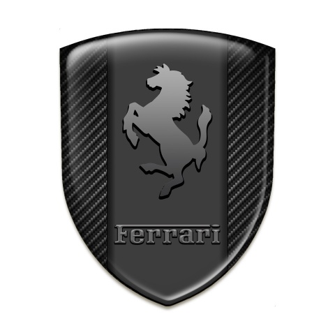 Ferrari Silicone Badge Black carbon Base Graphite Log 