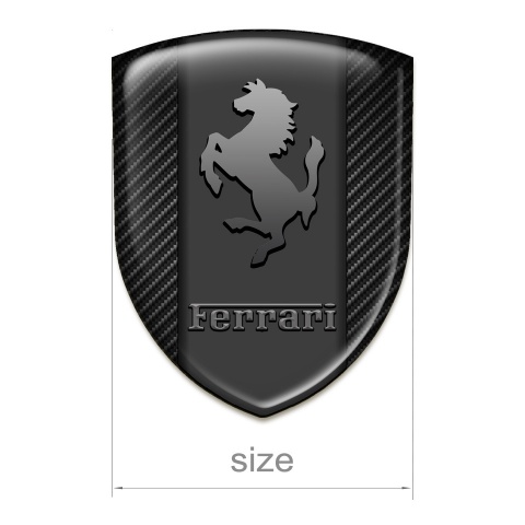 Ferrari Silicone Badge Black carbon Base Graphite Log 