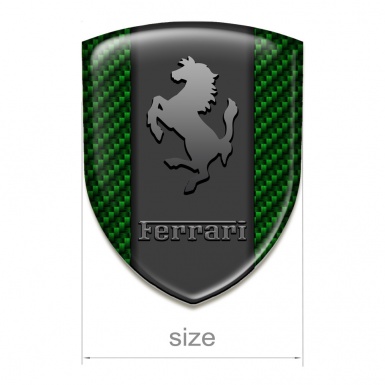 Ferrari Silicone Shield  Green Carbon Background Graphite Logo 