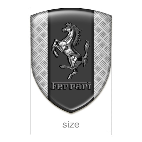 Ferrari Tuning Emblem Mesh Effect Base Metal logo Style 
