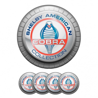 Ford Shelby Cobra Wheel Stickers Center Cap Grey Ring
