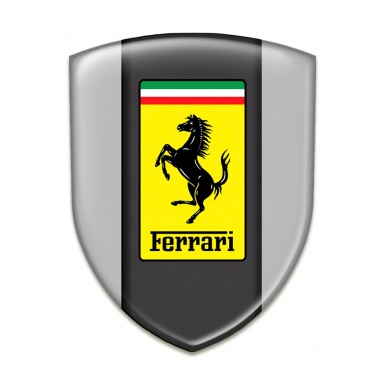 Ferrari Auto Emblem High Quality Grey Design Classic Logo 