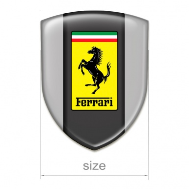 Ferrari Auto Emblem High Quality Grey Design Classic Logo 