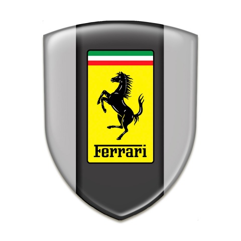 Ferrari Auto Emblem High Quality Grey Design Classic Logo 