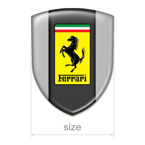 Ferrari Auto Emblem High Quality Grey Design Classic Logo 