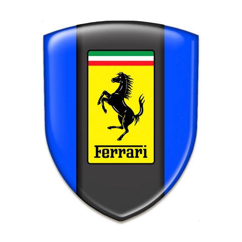Ferrari Logo Emblem Racing Edition Blue Design 