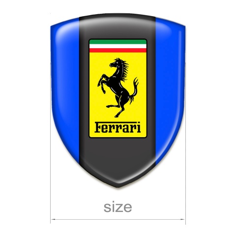 Ferrari Logo Emblem Racing Edition Blue Design 