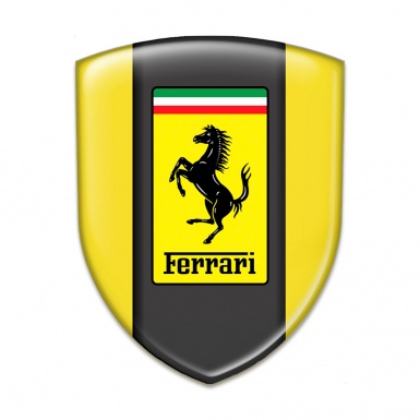 Ferrari Tuning Emblem High End Classic Yellow Shield 