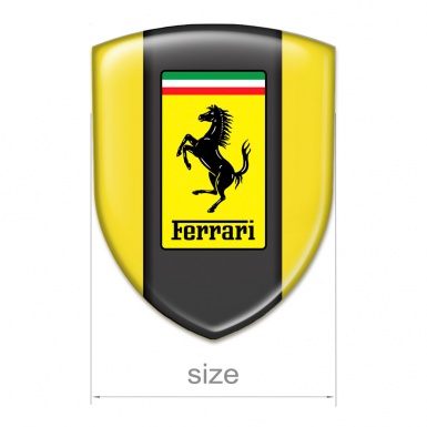 Ferrari Tuning Emblem High End Classic Yellow Shield 