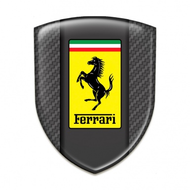 Ferrari Silicone Emblem Stylish Carbon Design 