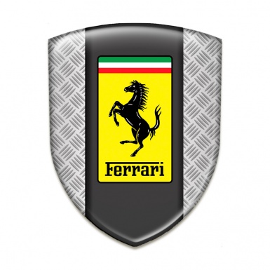 Ferrari 3D Gel Emblem High End Metal Mesh Design 