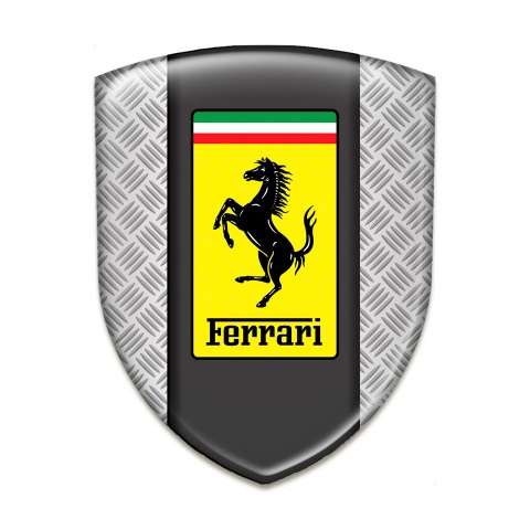 Ferrari 3D Gel Emblem High End Metal Mesh Design 