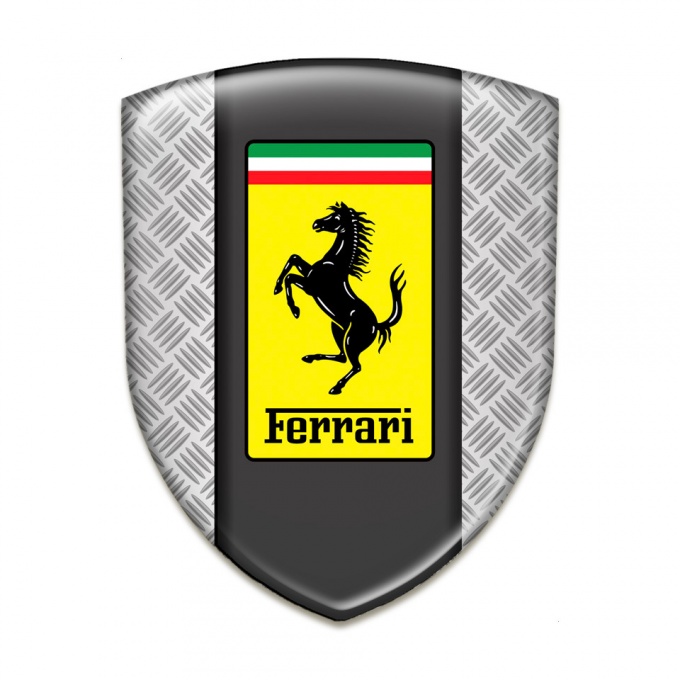Ferrari 3D Gel Emblem High End Metal Mesh Design 