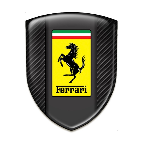 Ferrari Emblem Exterior Black Carbon Design 