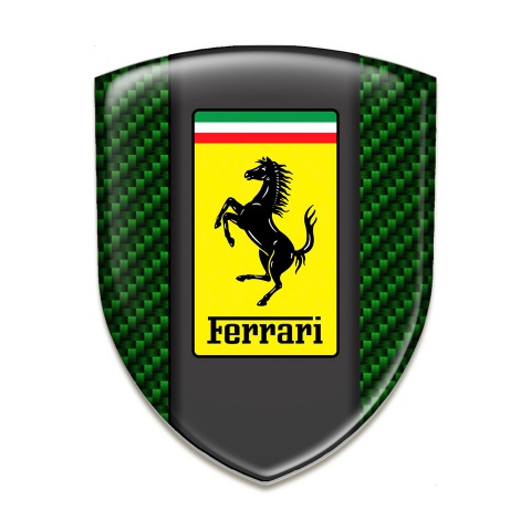 Ferrari Emblem Interior Racing Edition Green Carbon Style 