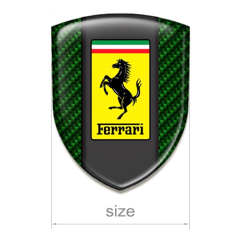 Ferrari Emblem Interior Racing Edition Green Carbon Style 