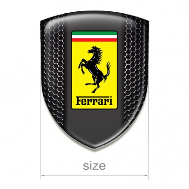 Ferrari Domed Emblem Perforated Steel design 