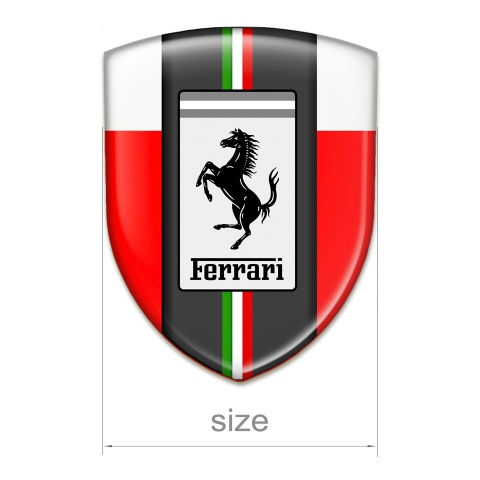 Ferrari Self Adhesive Car logo Emblem Red White Background Style 