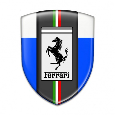 Ferrari Car Interior Badge Blue White base Edition 