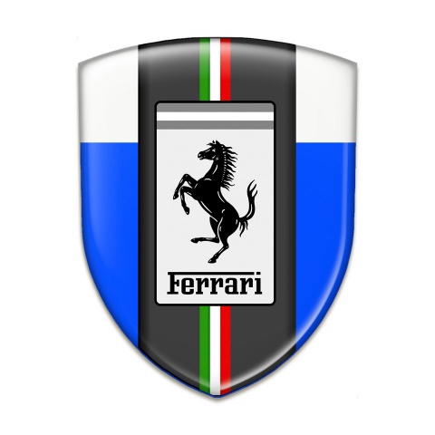 Ferrari Car Interior Badge Blue White base Edition 